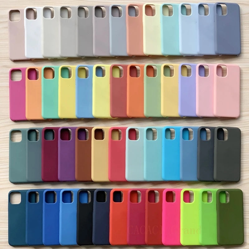 solid colour silicone iPhone 6-12